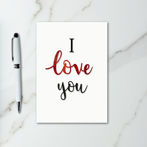 I Love You Watercolor Card