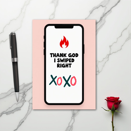 I Swiped Right For You Card