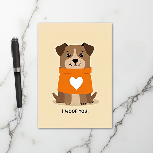 I Woof You Love Dog Card