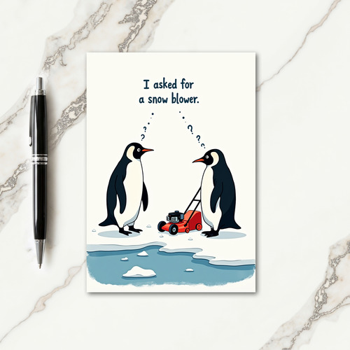 Icy Fathers Day Lawnmower Card