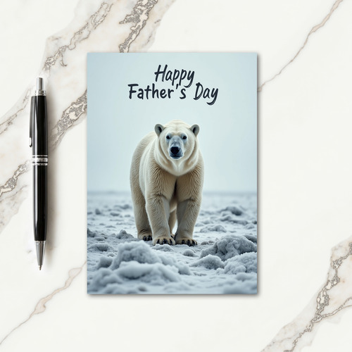 Icy Fathers Day Portrait Card