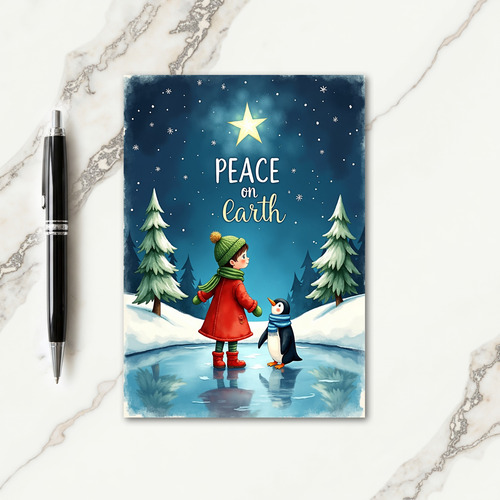 Icy Reflection Holiday Card