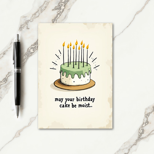 Illustrated Birthday Cake Card