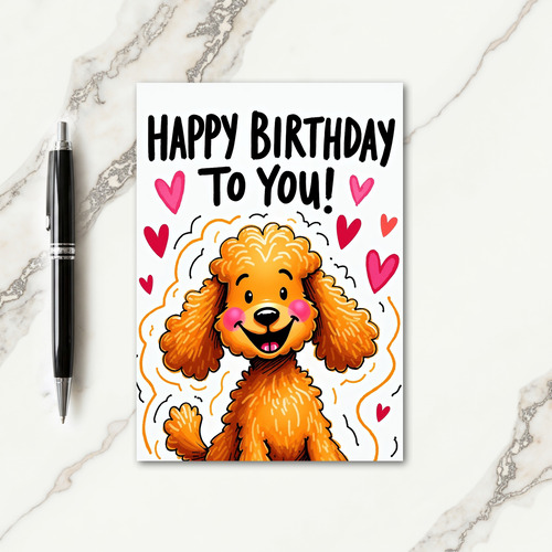 Illustrated Dog Birthday Card