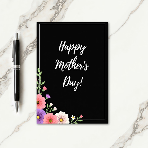 Illustrated Floral Mom Card