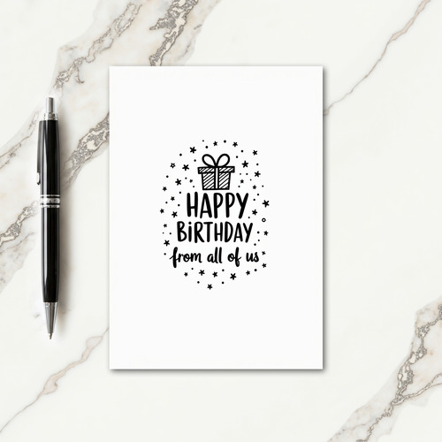 Illustrated Gift Box Card