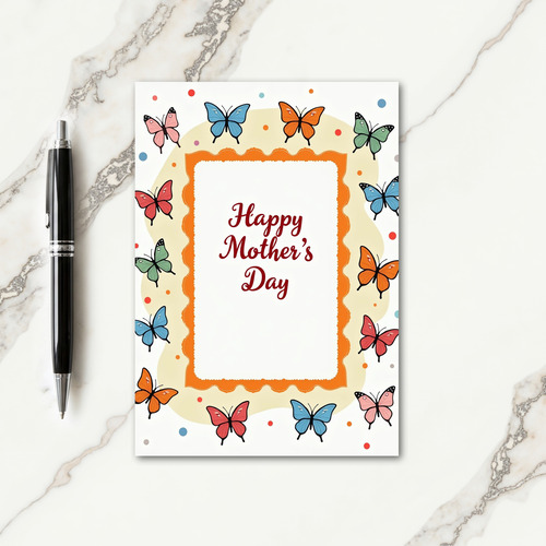 Illustrated Happy Mothers Day Card