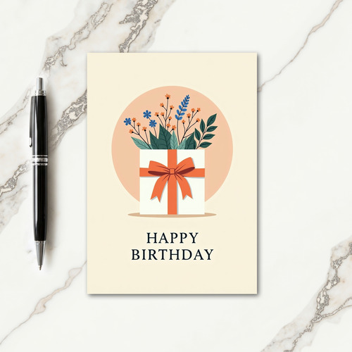 Illustrated Package Birthday Card
