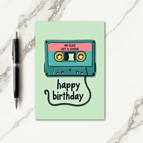 Illustrated Tape Birthday Card
