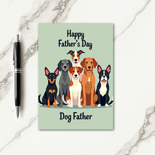 Illustration Father Dog Card