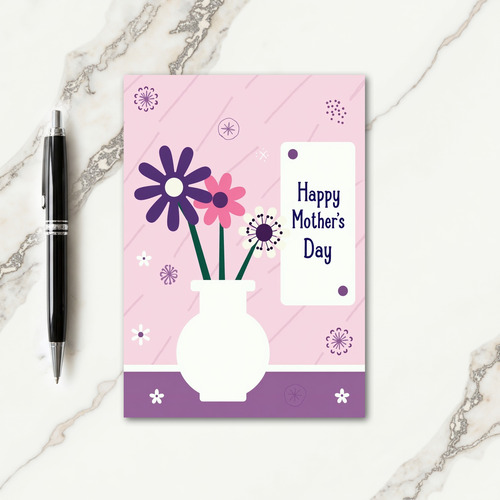 Illustration Floral Mothers Day Card