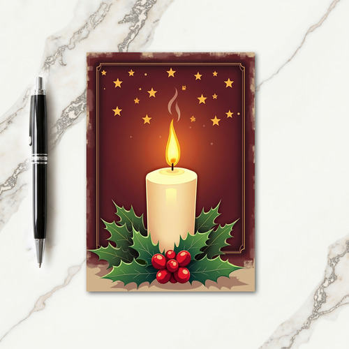 Illustrative Berry Christmas Card
