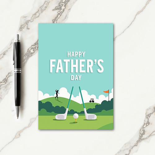 Illustrative Fathers Day Sport Card