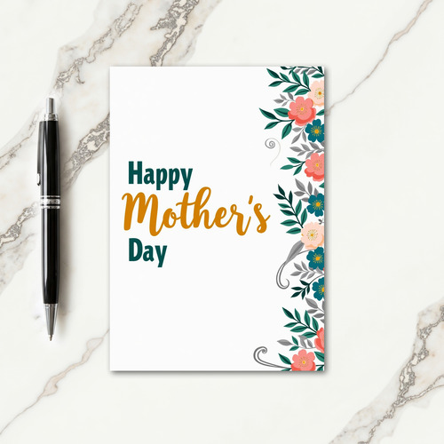 Illustrative Floral Mothers Card