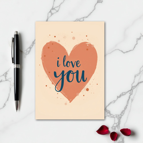Iloveyou Heart Art Card