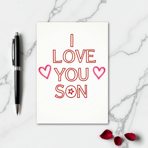 Iloveyou Minimalist Son Card