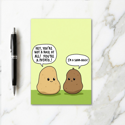 Im A Sham Rock Potato Card