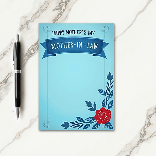 Indigo Banner Mothers Day Card