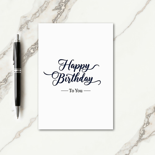 Indigo Birthday Script Card