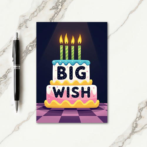 Indigo Cake Birthday Card