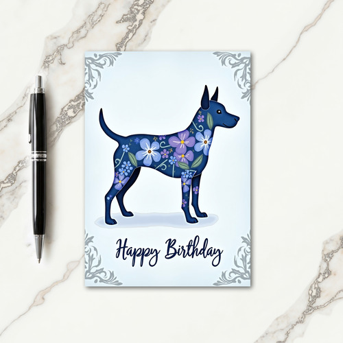 Indigo Dog Birthday Card