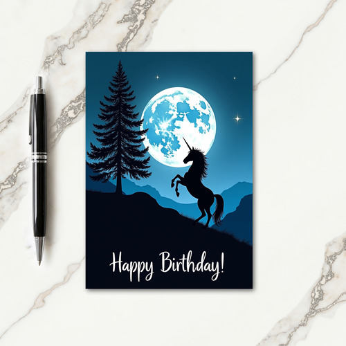 Indigo Equine Birthday Card