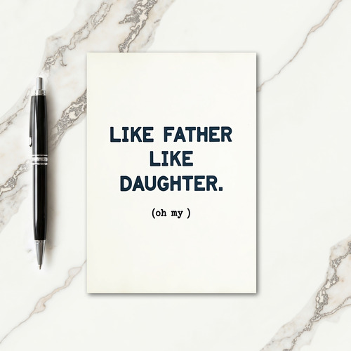 Indigo Father Daughter Card