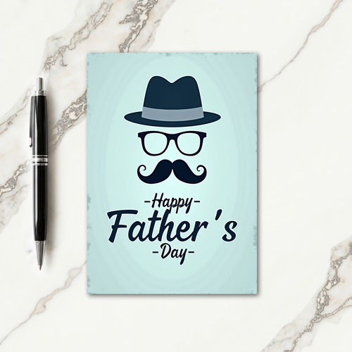 Indigo Fedora Fathers Day Card