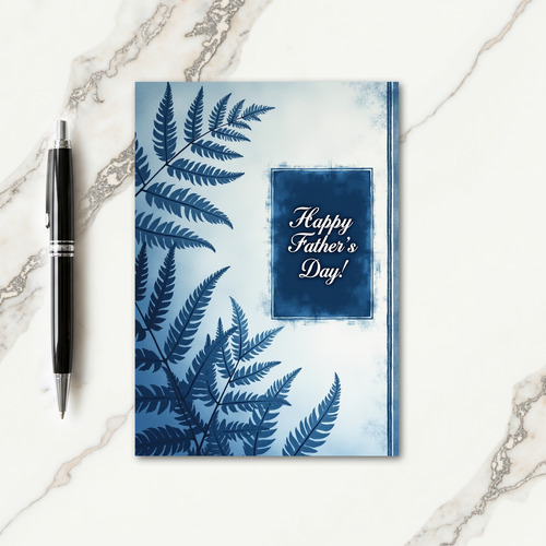 Indigo Fern Fathers Day Card