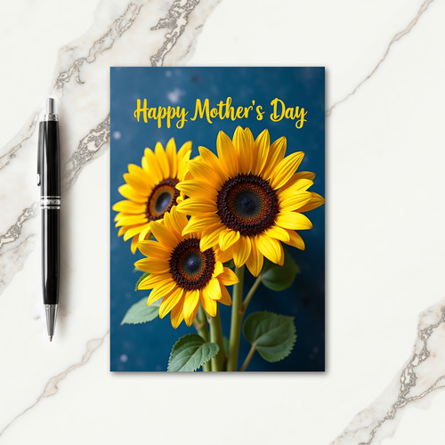 Indigo Floral Happy Day Card