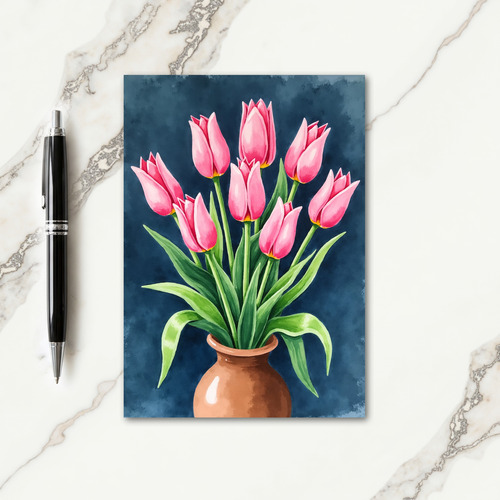 Indigo Flower Garden Card