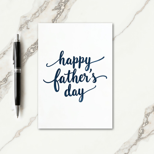Indigo Hand Lettered Day Card