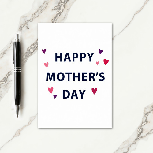 Indigo Hearts Mothers Day Card