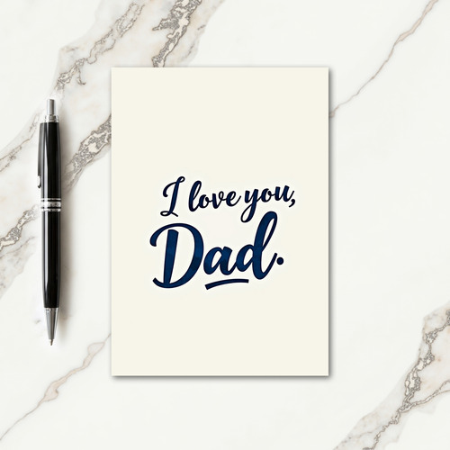 Indigo I Love You Dad Card