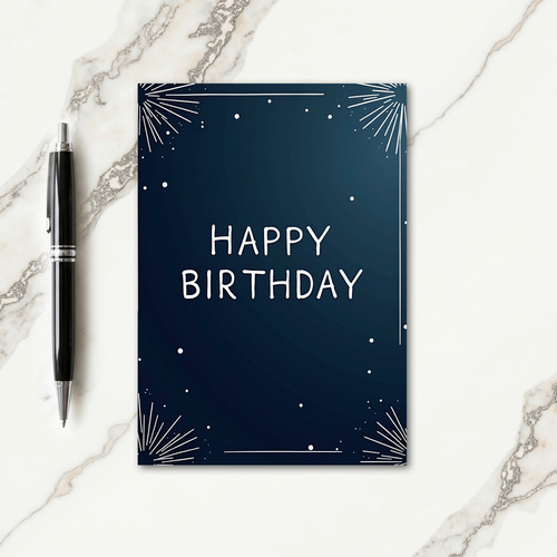 Indigo Night Birthday Card