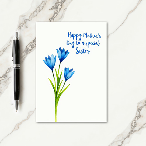Indigo Tipped Mothers Day Card