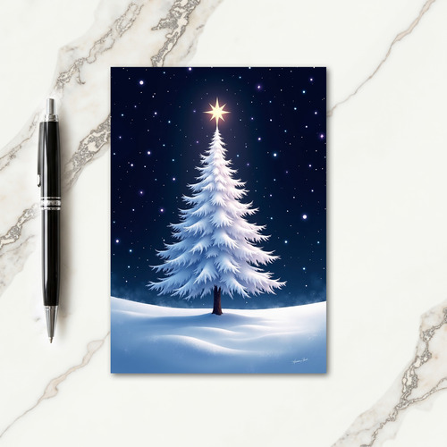 Indigo Twilight Tree Card