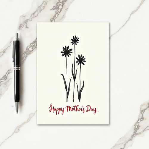 Ink Wash Floral Card