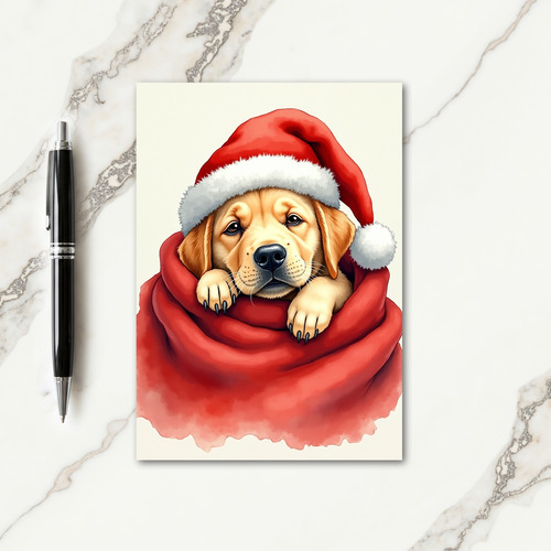 Innocent Pup Christmas Card