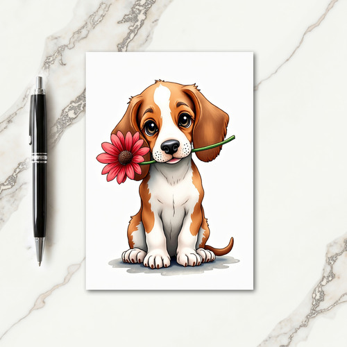 Innocent Pup Mothers Day Card