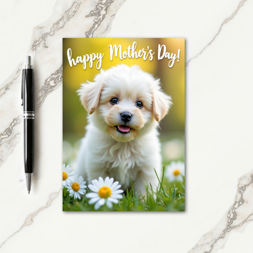 Innocent Puppy Mothers Day Card