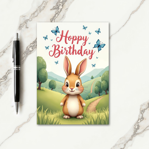 Innocent Rabbit Birthday Card