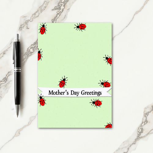Insects Mothers Day Greetings Card