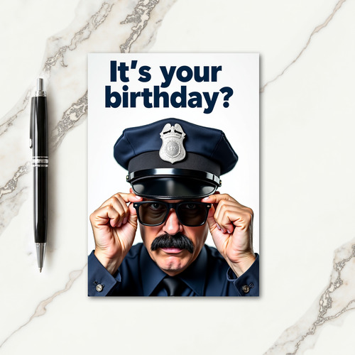 Intense Birthday Portrait Card