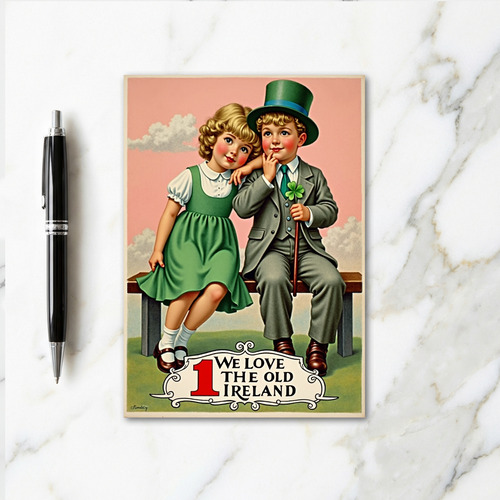 Ireland Kids Vintage Scene Card
