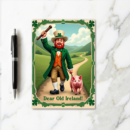 Ireland Leprechaun Celebration Card