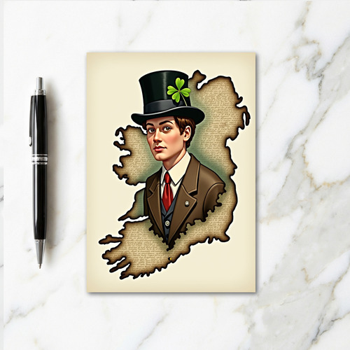 Ireland Man Portrait Art Card