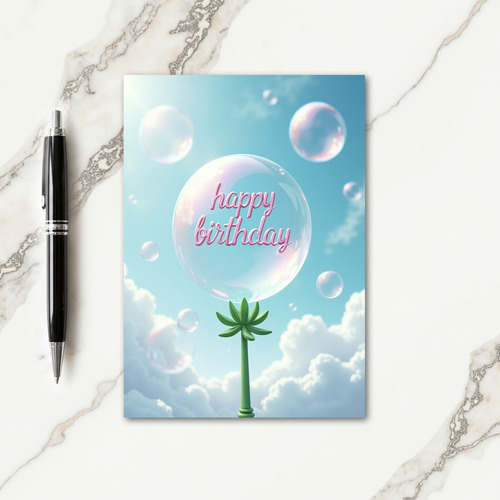 Iridescent Bubble Birthday Card
