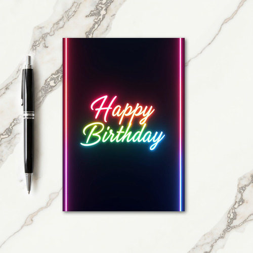 Iridescent Happy Birthday Card