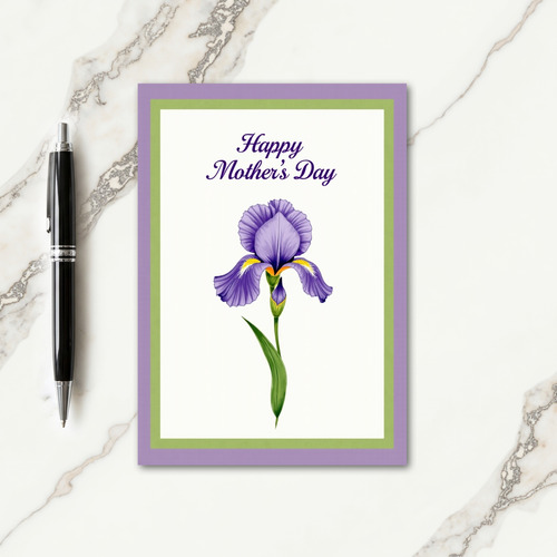 Iris Mothers Day Bloom Card